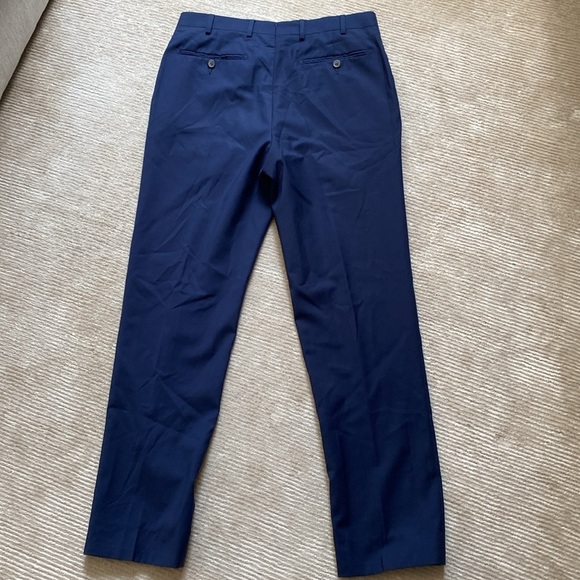 Suitsupply Checkered Plaid Navy Blue Slacks Dress Pant Trousers Size 36 - Picture 8 of 10